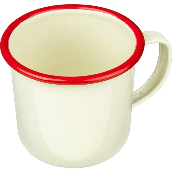 8 cm Mug - Cream and red
