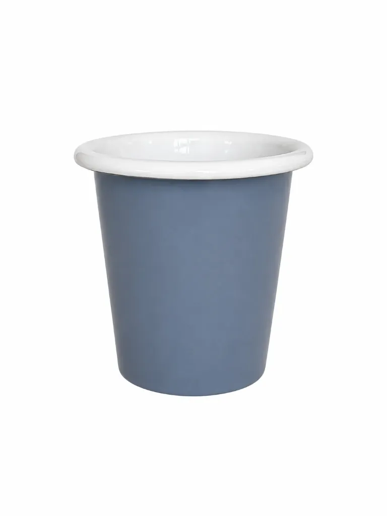 [50410FB] Tumbler, 9cm, French Blue with White Rim