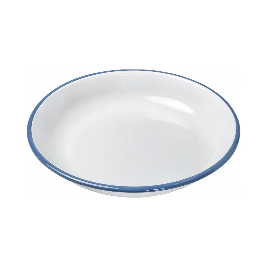 [45620FB] 20 cm Pasta Plate, White with French Blue Rim
