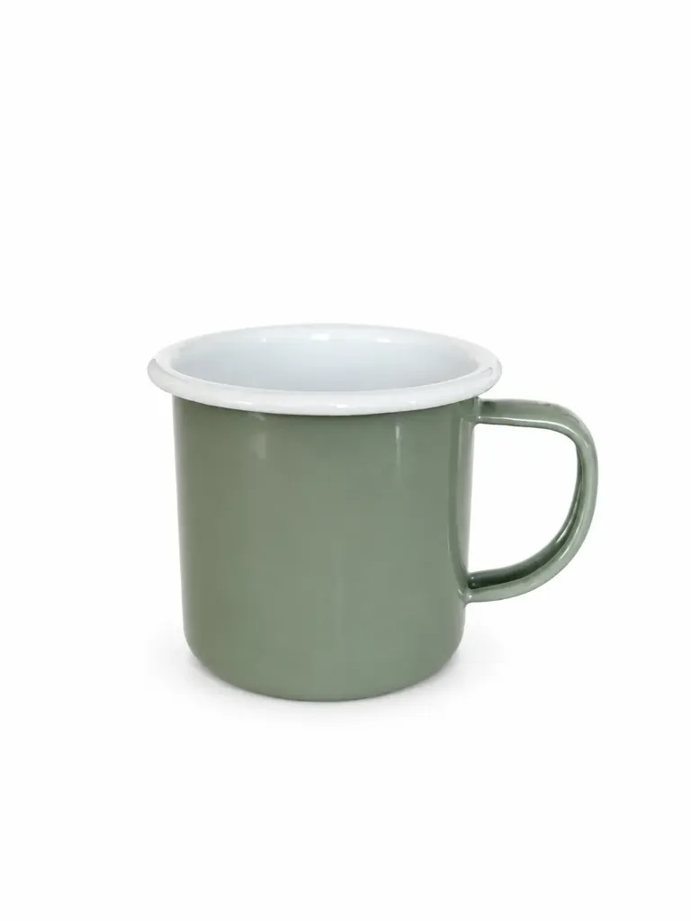 [50018SG] 8 cm Mug, Sage Green with White Rim