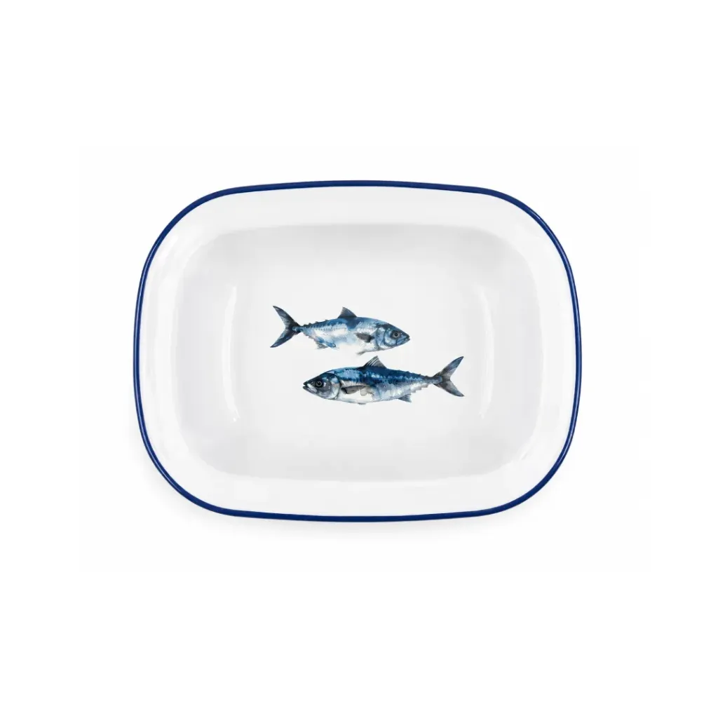 20 Cm Oblong Pie Dish - Fish