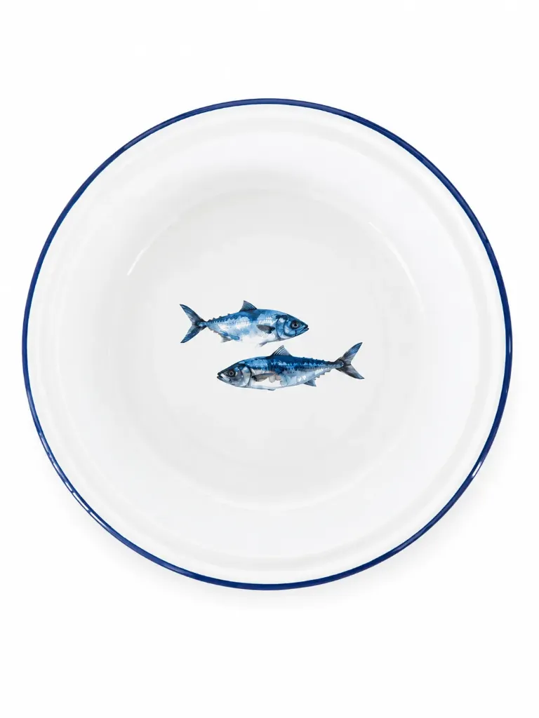 [46522FISH] 22 cm Round Pie Plate - Fish