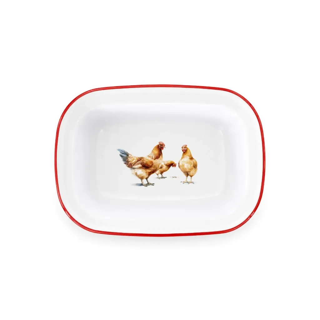 20 Cm Oblong Pie Dish- Chicken