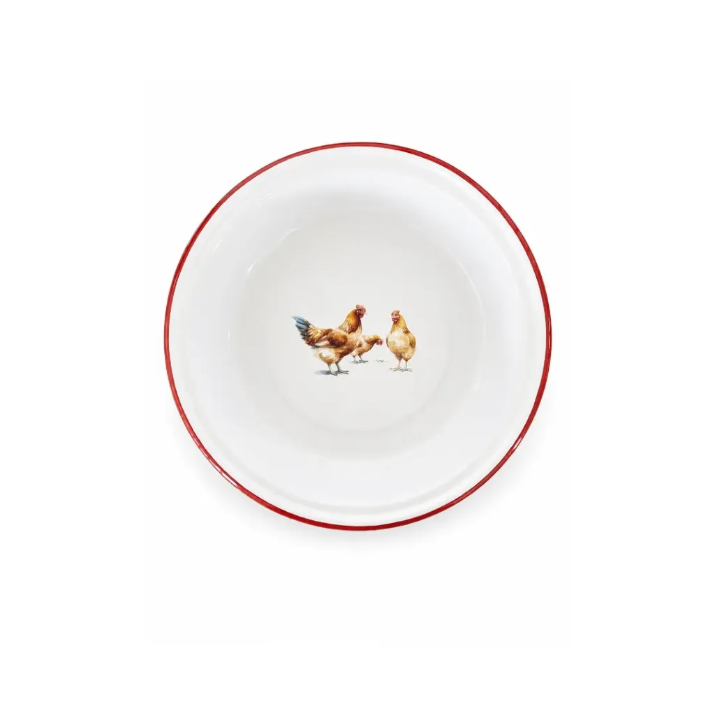 22 cm Round Pie Plate- Chicken