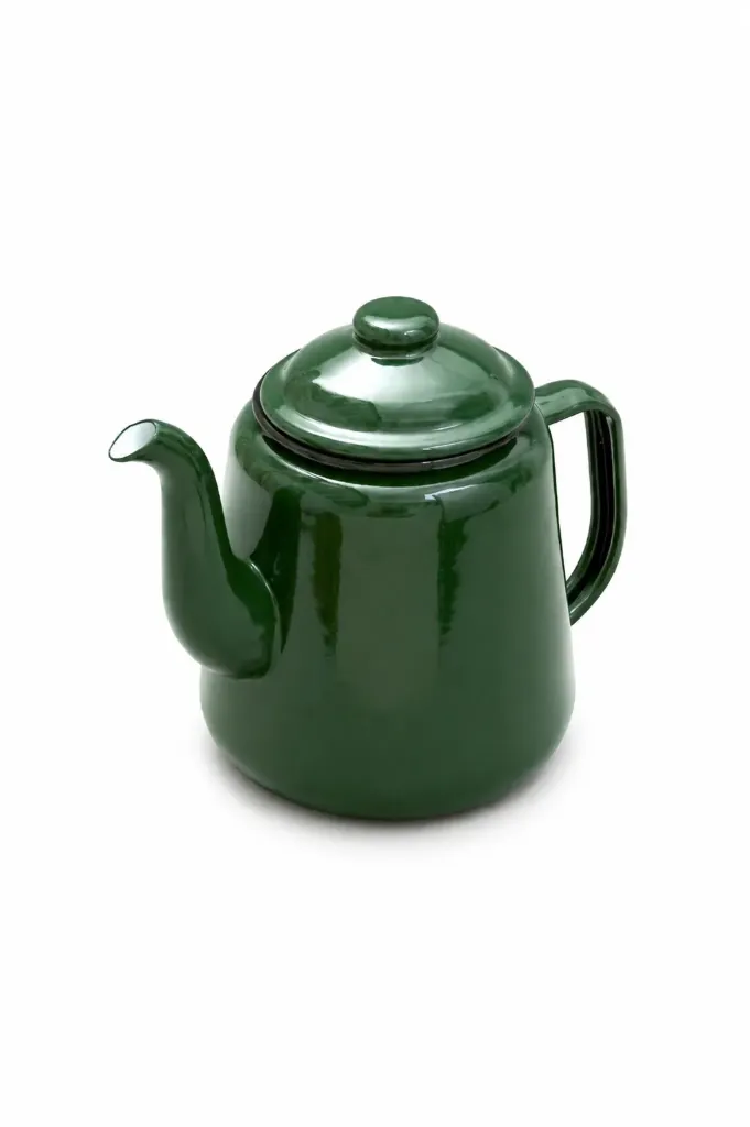 [69614GR] 14 Cm Teapot Green (In White/Lid Inside White)