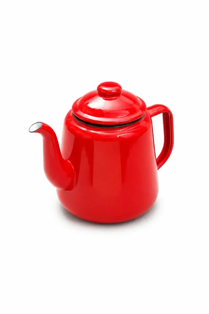 14 Cm Teapot Red (In White/Lid Inside White)
